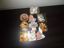 BASTELARTIKEL,10x3-D-BILDER, HANDGEARBEITET,UNBENUTZT bzw. NEU,KARTENHERSTELLUNG