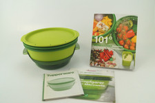 Tupperware MicroGourmet Dampfgarer Mikrowelle Grün Rezeptheft ✅