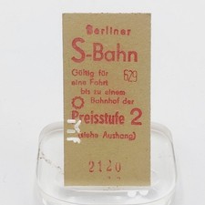 Fahrkarte Fahrschein Berliner S-Bahn Preisstufe 2