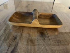 Schale Holzschüssel Servier Salat Obst Nüsse Deko Mittelalter  Akazienholz?