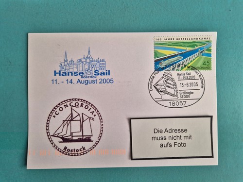Postkarte mit schiffsstempel - postkarte,