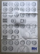 RH Alurad Poster Ein Zwei Dreiteilige Aluminium Felgen Aluminiumfelgen Alufelgen