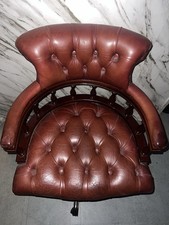 Sammlerstück Originale Englische Chesterfield Bürostuhl