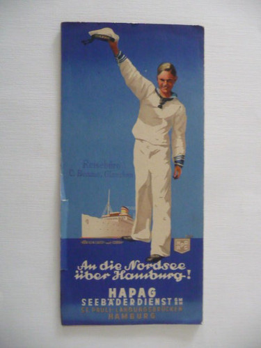 Altes werbeprospekt hapag - altes,