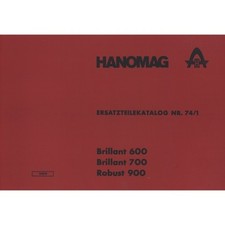Hanomag Brillant 600 Brillant 700 Robust 900 Ersatzteilliste Ersatzteilkatalog