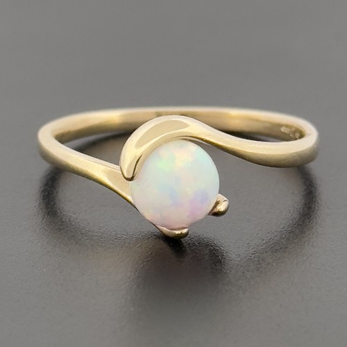 Gepunzt gelbgold opal - 9,