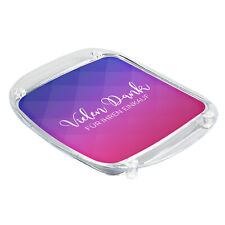 Zahlteller Geldteller Geldschale Kassierteller aus Acryl- Glas, inkl. Werbedruck