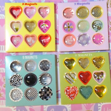 9 Magnet Set Glitzer Herz/