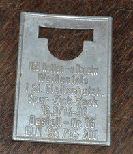 Seltene Alu-Plakette VEB