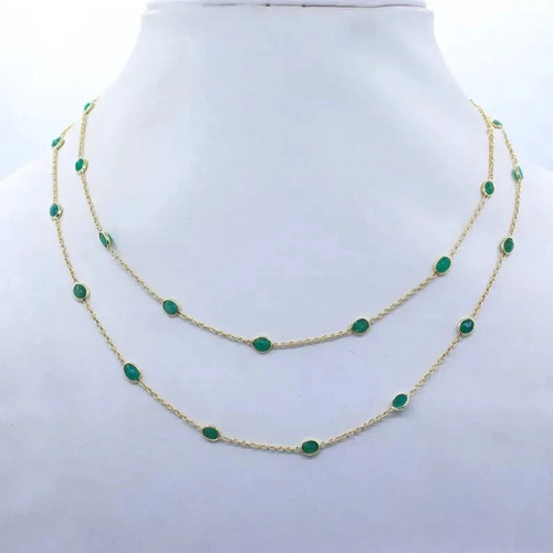 Smaragd edelstein 10k gelbgold - 10k,