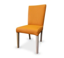 Echtleder Esszimmerstühle Kross Extra Leder Stuhl Sessel Stühle farbe Orange