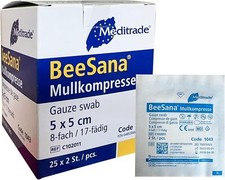 Kompressen 50 Stück Nicht klebende Wundauflagen,Sterile 8 Lagen Verbandsmaterial