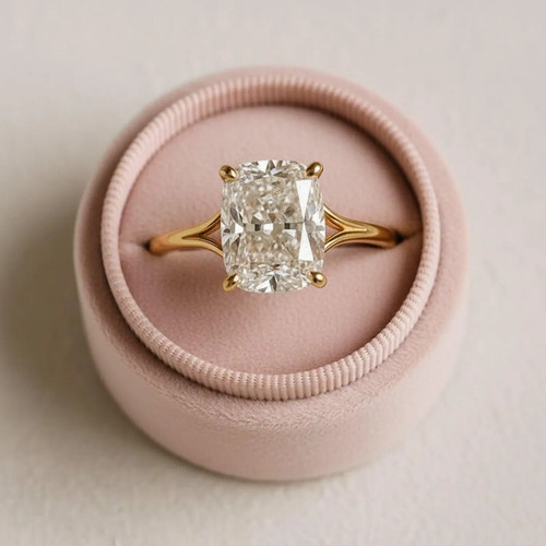 Moissanit ring gelbgoldfarben - moissanit,