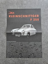 Kleinschnittger F 250 1954-1955 (A1293) Prospekt / Broschüre FAKSIMILE Archiv Ve