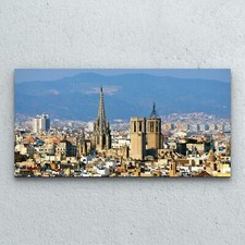 Wandbilder Glasbild Druck auf Glas Decor 100x50 Ansicht von Barcelona Spanien