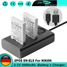 2x EN-EL5 Akku + Dual