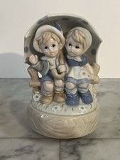 Vintage Boy and Girl Blue and