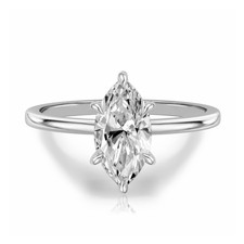 Diamant Weißgold Ring 14k Lab