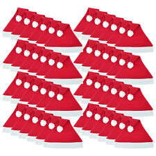 48x WELLGRO® Weihnachtsmütze Weihnachtsmann Mütze Nikolausmütze Weihnachtsfeier