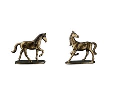 Dekofigur pferd golden antik - dekofigur,