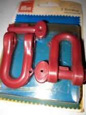 Schäkel 2 Stück hochfest Polyamid Rot GERADE  mit Bolzen 13mm Durchl. g1008E