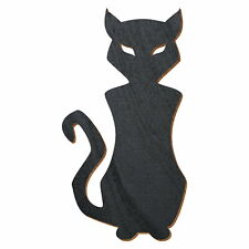 Schwarze Holz Halloween Katze