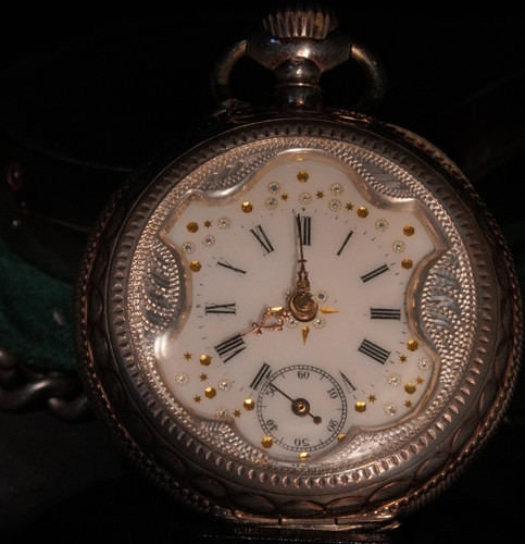Silber antike taschenuhr - silber,