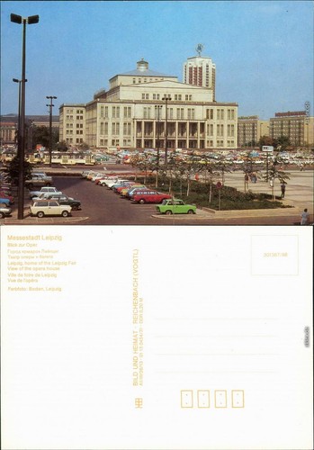 Ansichtskarte leipzig oper - leipzig,