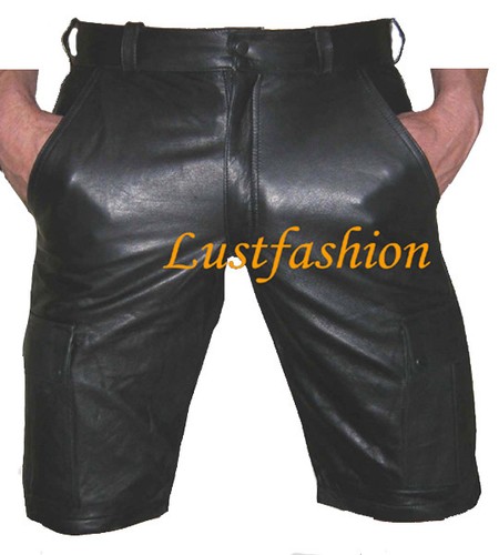 Leder shorts schwarz - shorts, cargohose