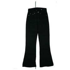 Pash Damen Jeans Hose Bootcut Schlag Flare high Waist 70er 80er W26 L30 Schwarz