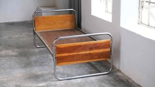 Bauhaus Bett aus verchromten