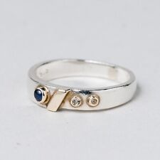 Silber Ring 925 Blauer Stein