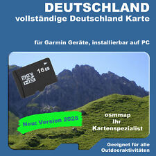 DEUTSCHLAND Karte Topo 16 GB microSD GARMIN+PC Oregon GPSMap edge Nüvi