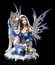 Elfen Figur mit Laterne kniet