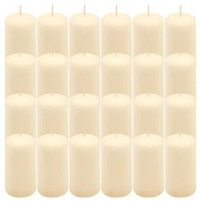 24er Set Stumpenkerze creme
