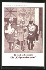 Künstler-AK Walter Trier: So muß es kommen: Die Krüppel-Entente 