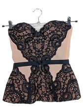 Agent Provocateur Mieder Korsett Damen Gr. 3 Schwarz Elegant Spitze