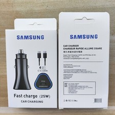Samsung 25W Auto superschnelles Ladegerät + 3,3 Fuß Kabel für Galaxy S24 +
