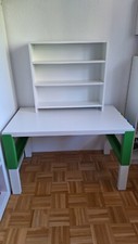 Ikea PAHL Schreibtisch mit Aufsatz Weiß Grün höhenverstellbar Kinder