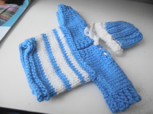 Puppenpullover mit mütze - puppenpullover,