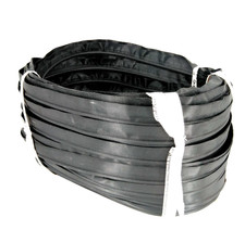 Zeltkeder 8,5mm Schwarz mit Doppelfahne 30mm 100m Rolle, NEU