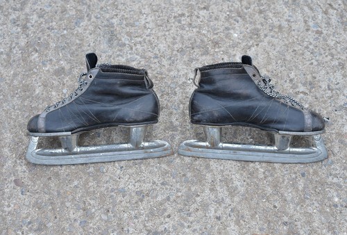 Paar vintage leder abc - leder, fabr