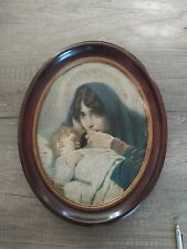 "Weinende Madonna", Hermann Kaulbach, Druck, Ovales 34×27 cm