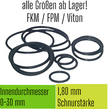 O-Ring Viton VI FKM FPM ID Ø 0-30 x Schnurstärke 1,8 mm Rundring 0 O Ring OR 👍