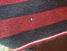 Tommy Hilfiger Schal Herren 33x186  cm Rot Blau