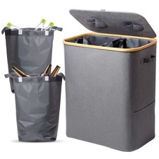 140L Pfandflaschen Sammelbehälter Aufbewahrung mit Deckel Flaschensammler Küche