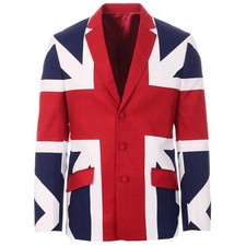 NEU HERREN MOD 60er UNION JACK BLAZER JACKE Krönung Who Pete Townshend MC176