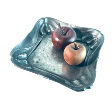 KAYSER Zinn Schale Jugendstil 20er 30er Art Déco Tablett 29 cm Nr. 4949