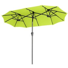 3m Sonnenschirm Doppelsonnenschirm Marktschirm Gartenschirm, mit Kurbel