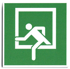 Aluminium-Schild „Rettungsfenster Notausstieg“ 3mm Alu Dibond® 10x10cm | B-Ware